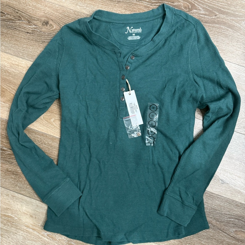 Green Women's Henley Top